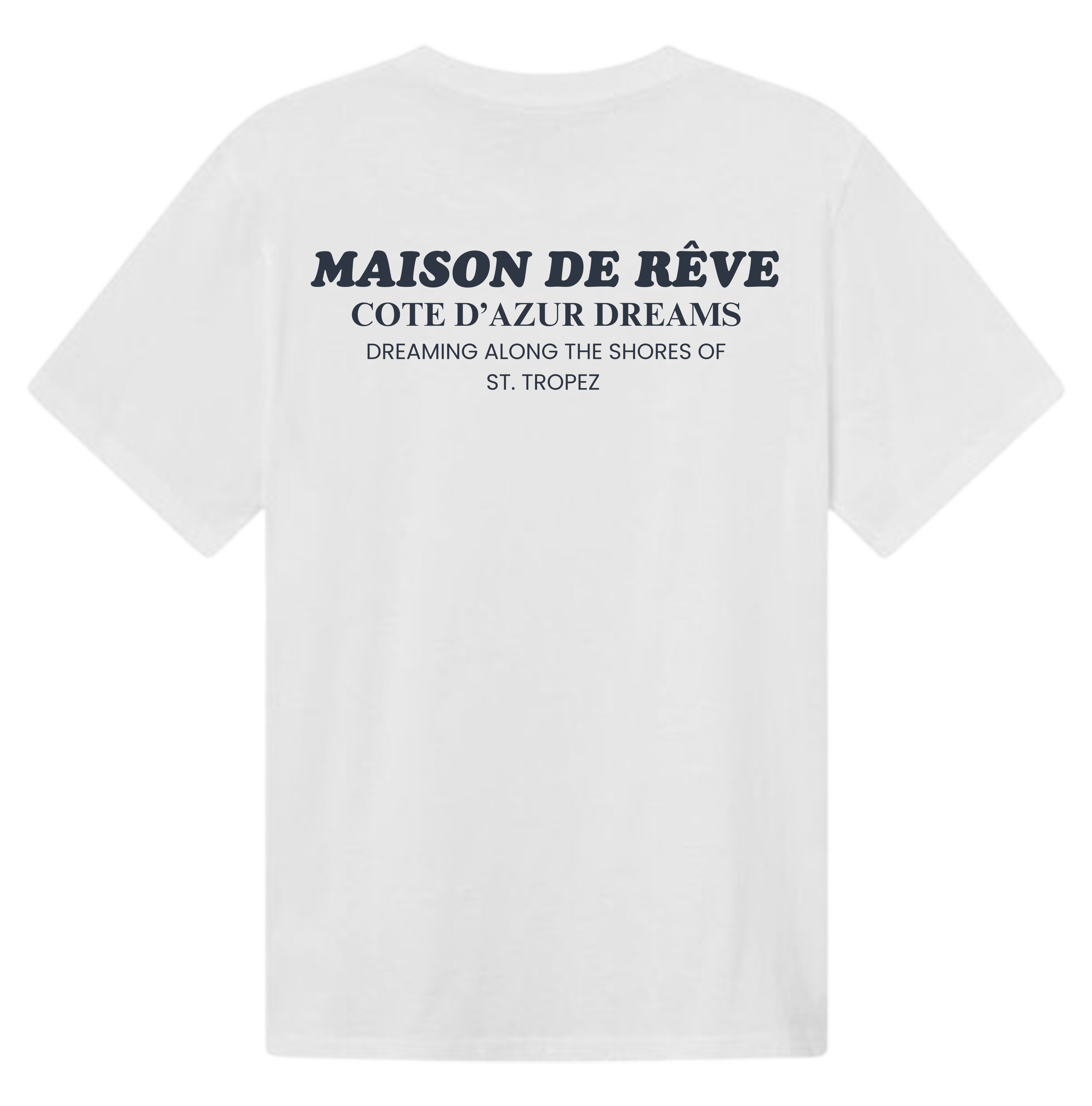 White branded oversized heavyweight cotton T‑shirt blue logo