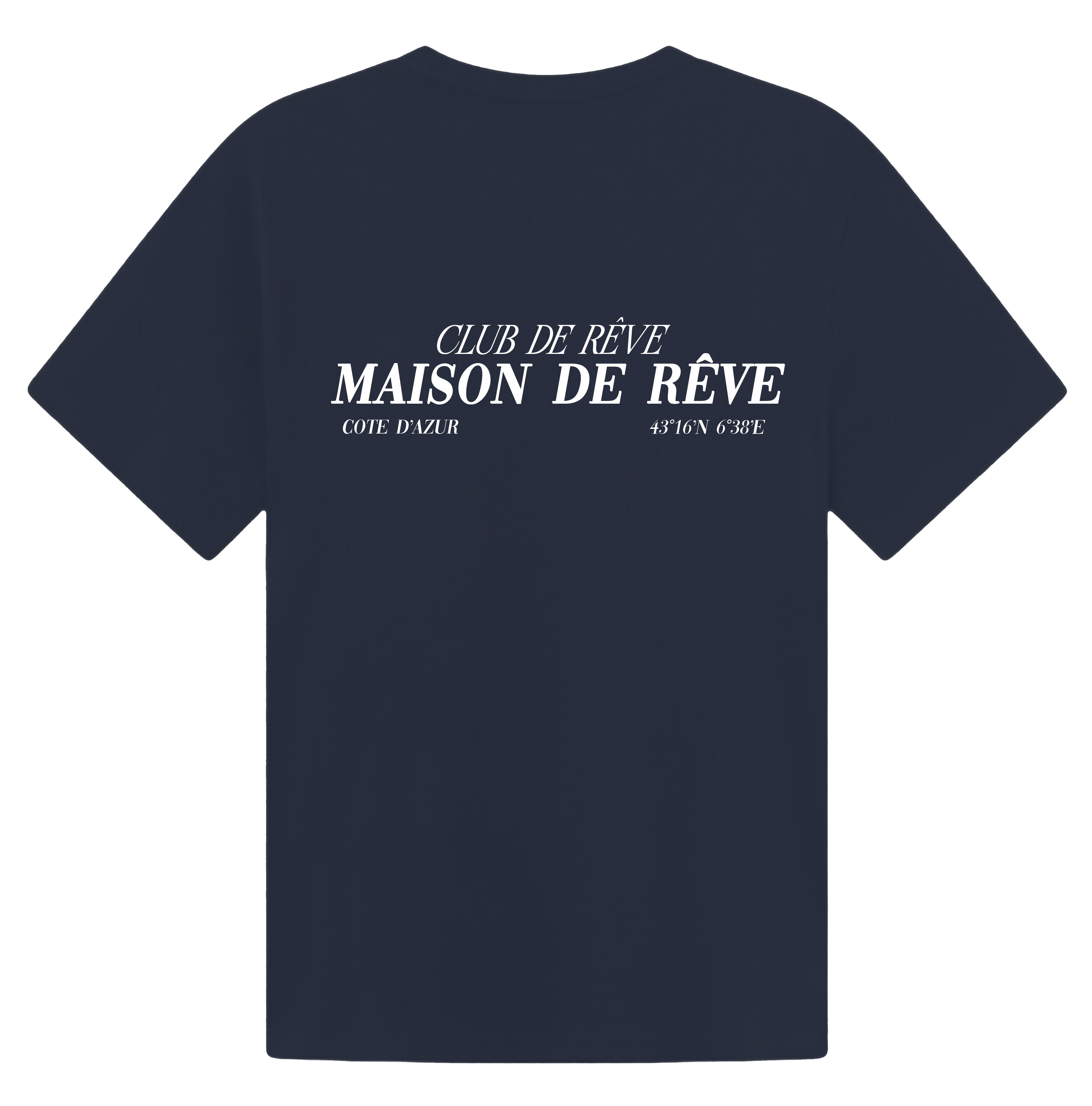 Club De Rêve oversized heavyweight cotton T‑shirt navy blue