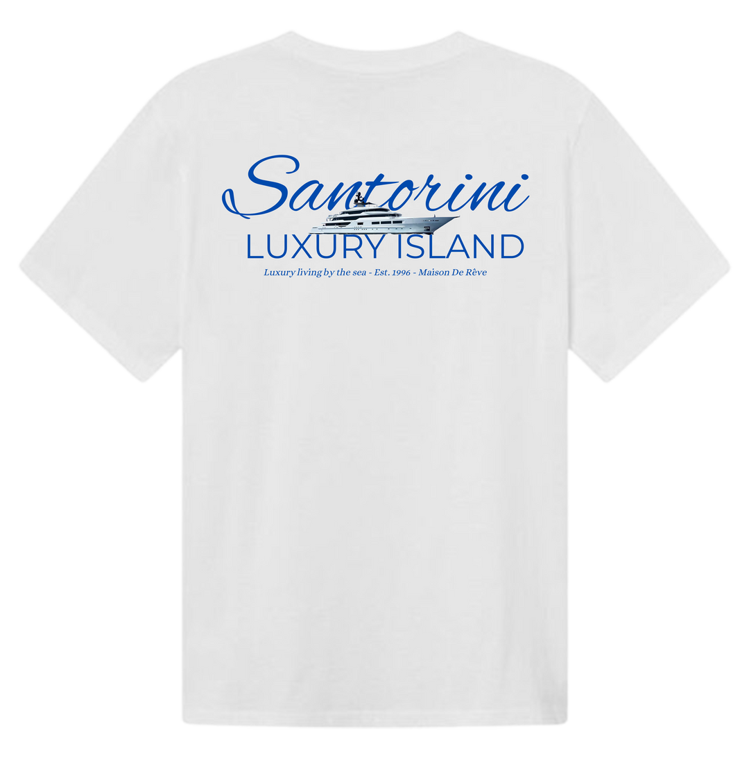 Santorini oversized heavyweight cotton T‑shirt white