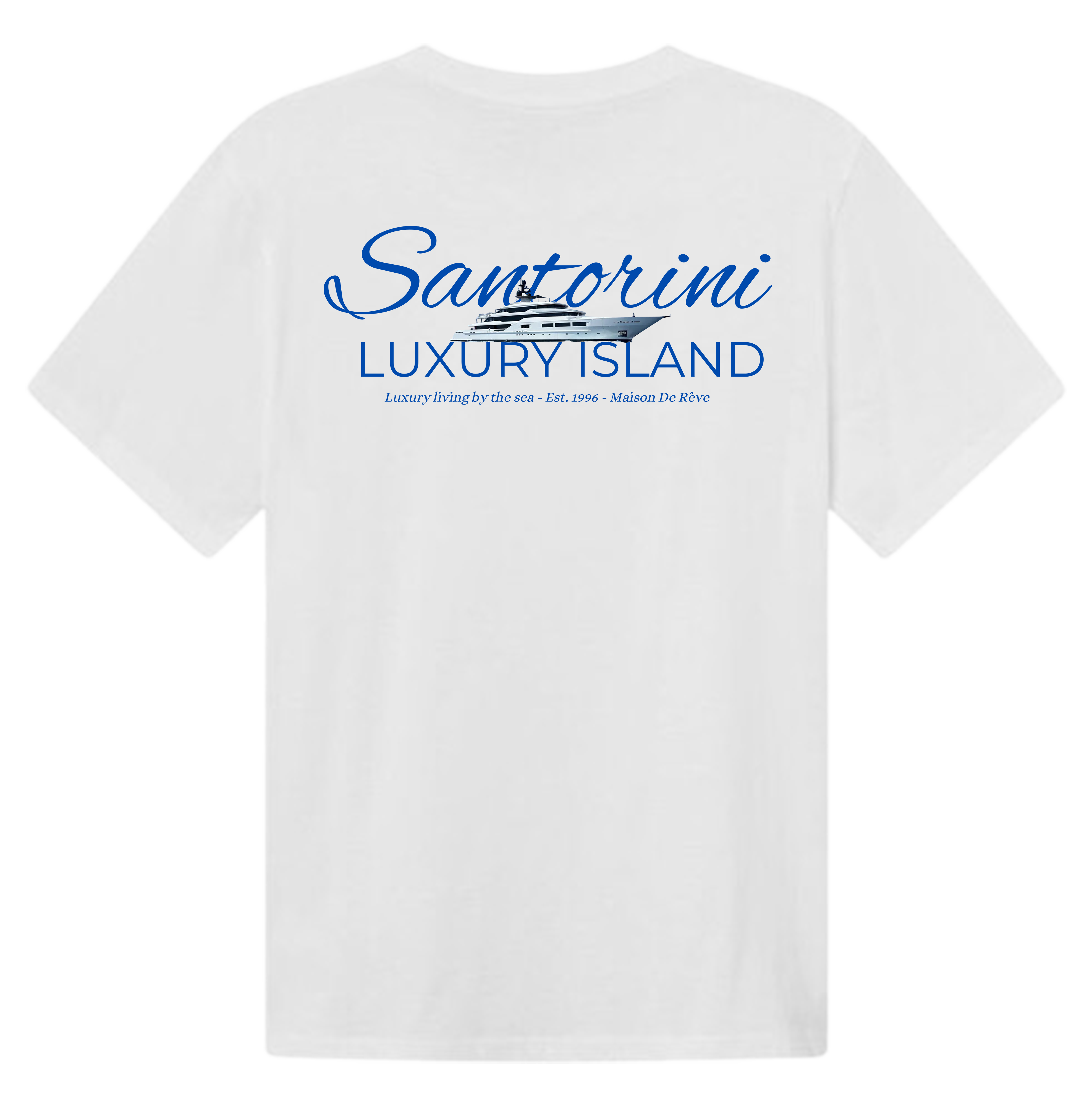 Santorini oversized heavyweight cotton T‑shirt white