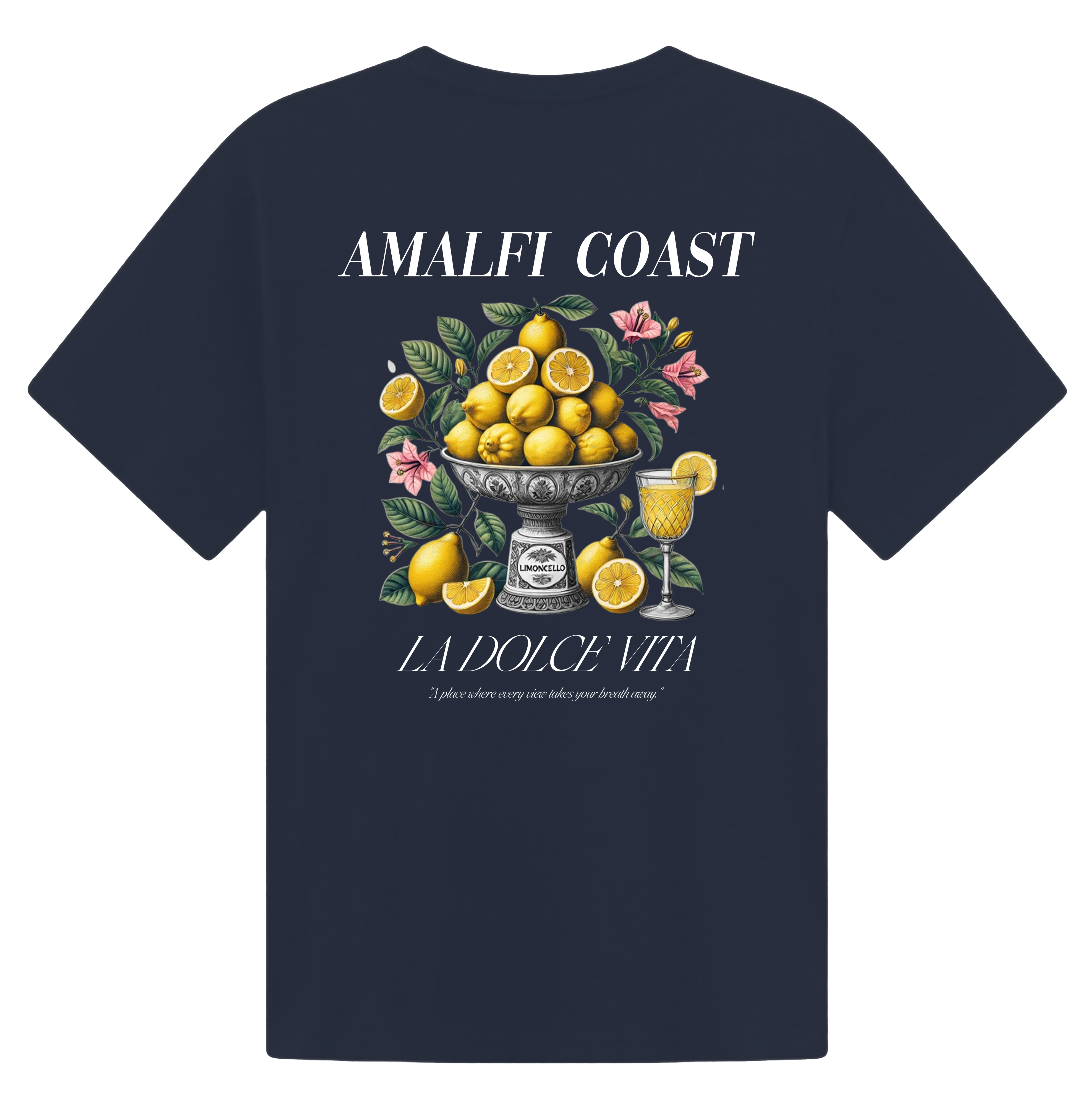 Amalfi oversized heavyweight cotton T‑shirt in blue