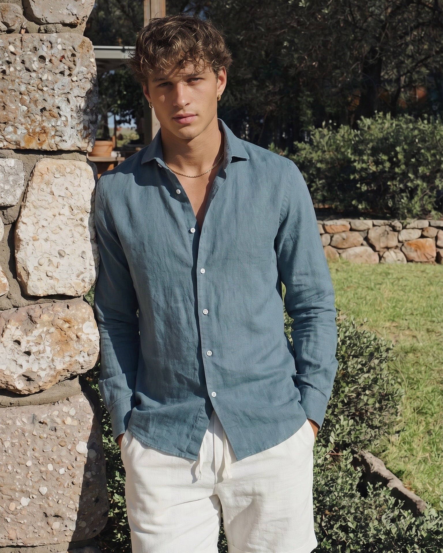 Côte d'Azur Linen Shirt