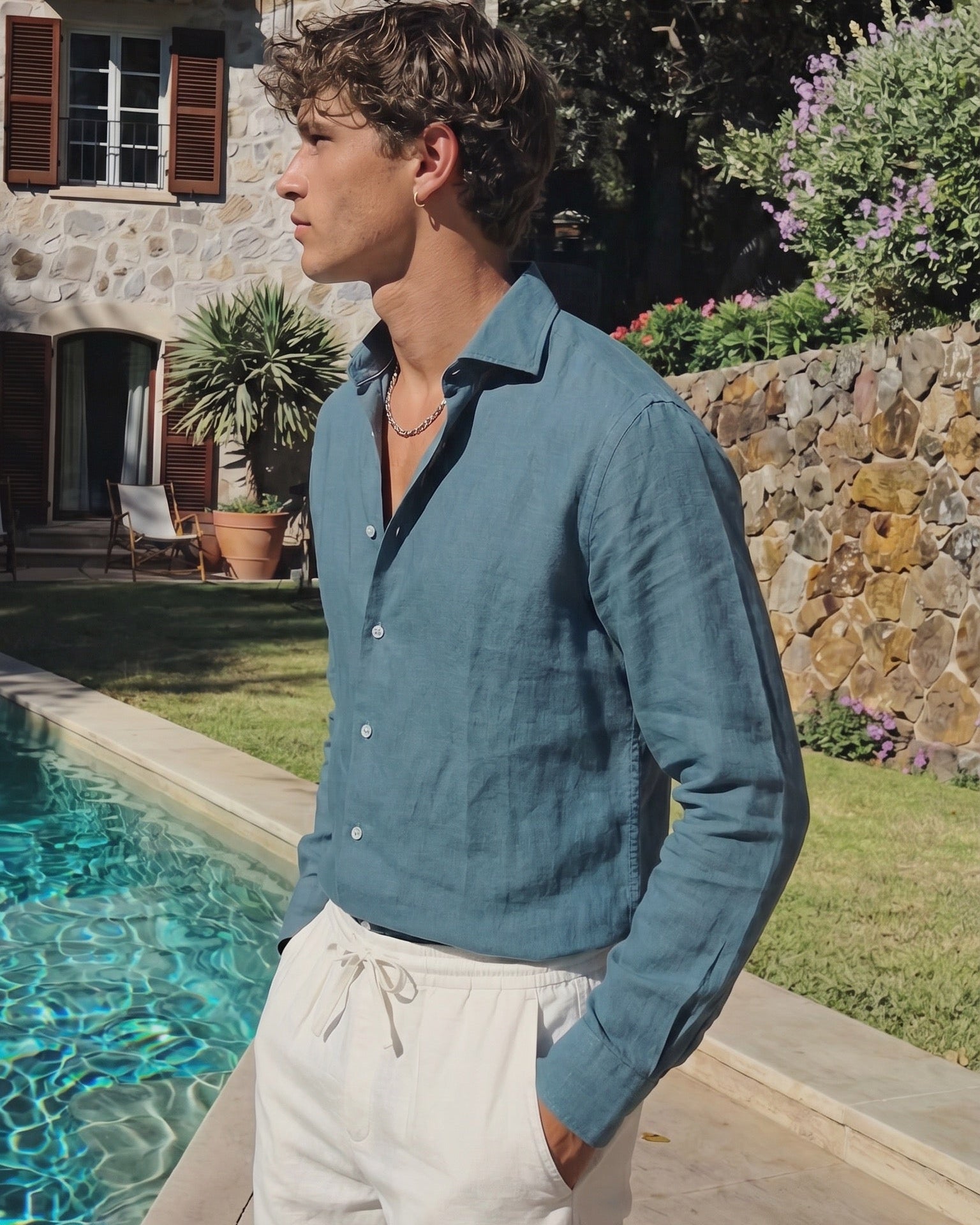 Côte d'Azur Linen Shirt