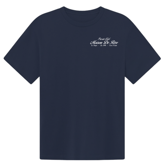 Oversized heavyweight cotton T‑shirt in blue