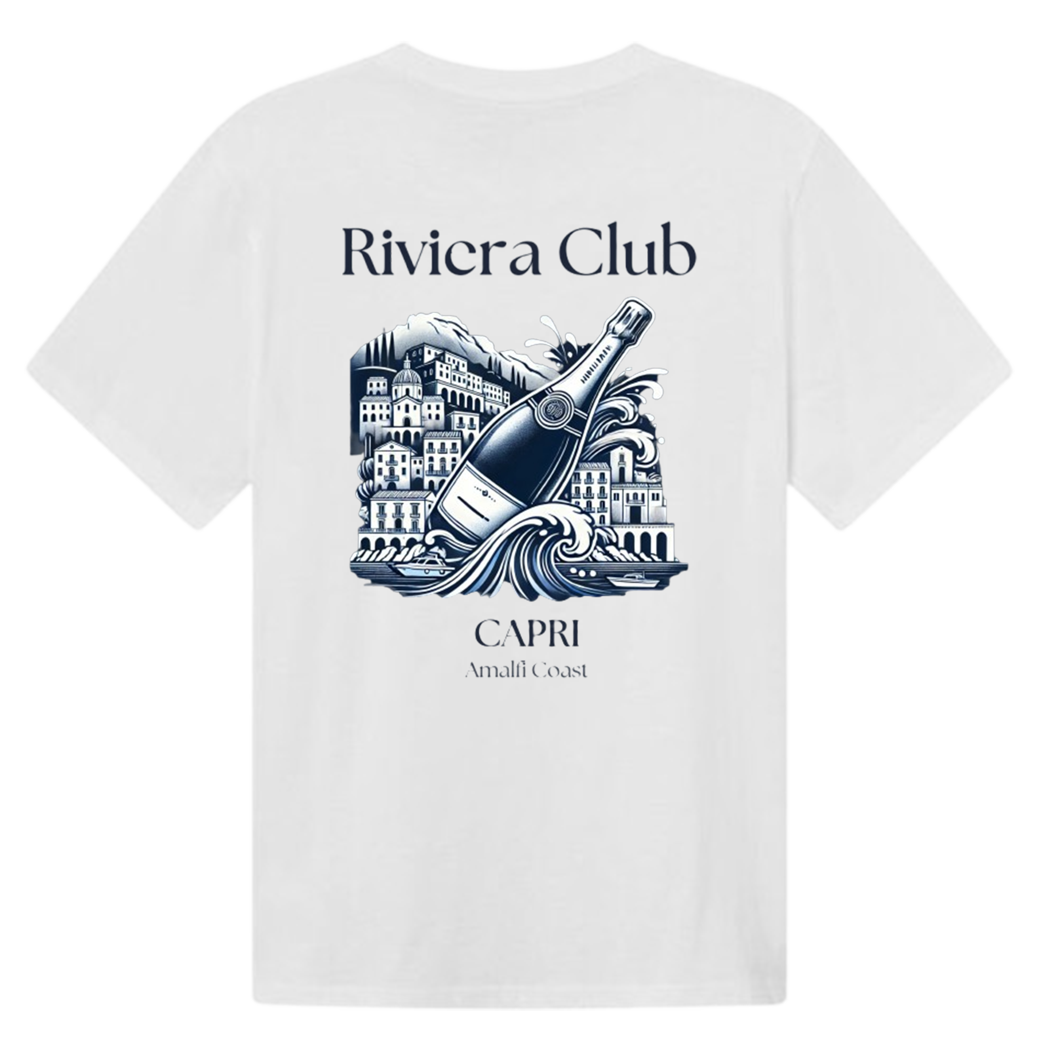 Riviera Club oversized heavyweight cotton T‑shirt white