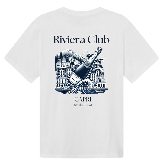 Riviera Club oversized heavyweight cotton T‑shirt white