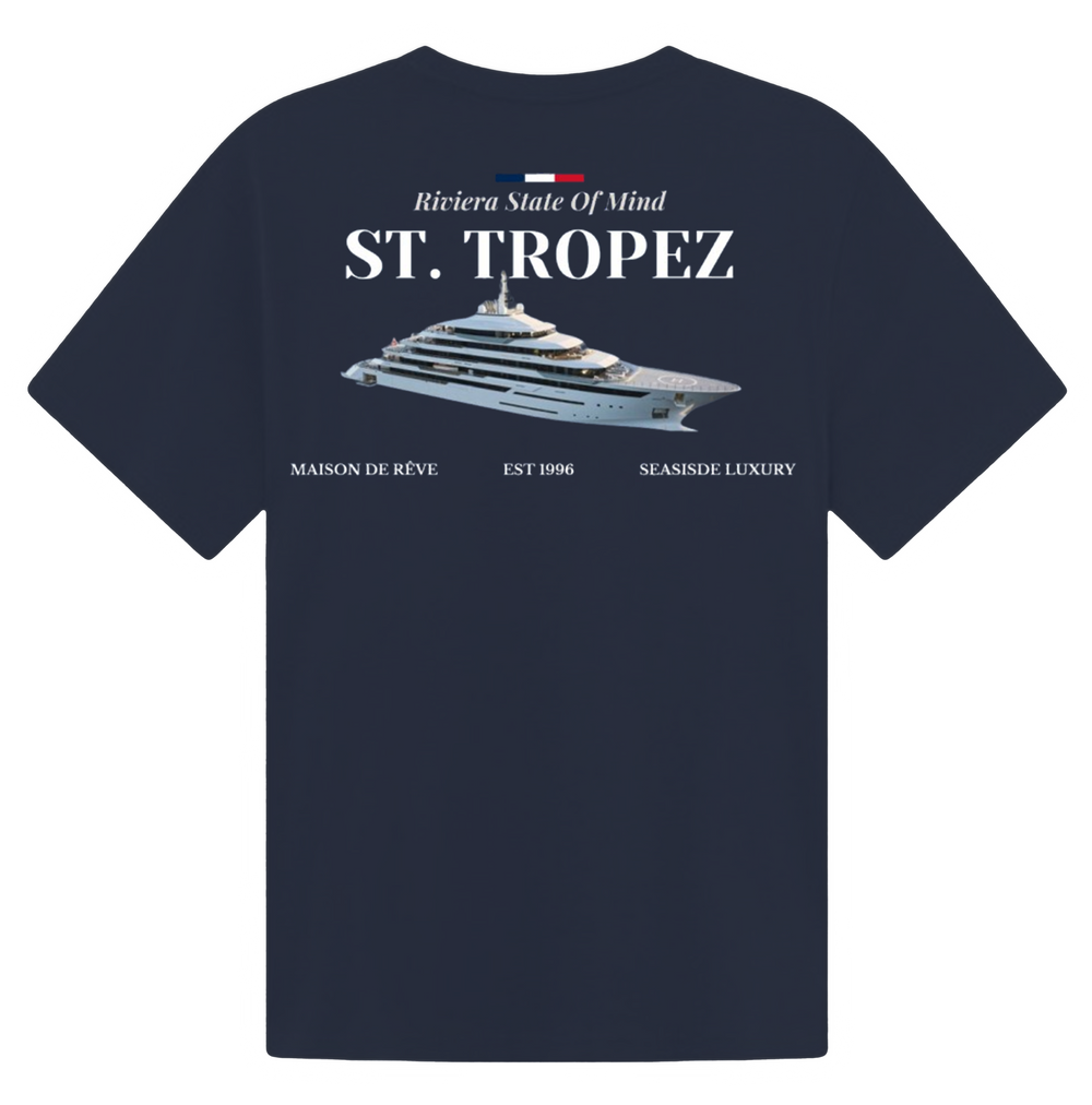 Yacht oversized heavyweight cotton tee navy