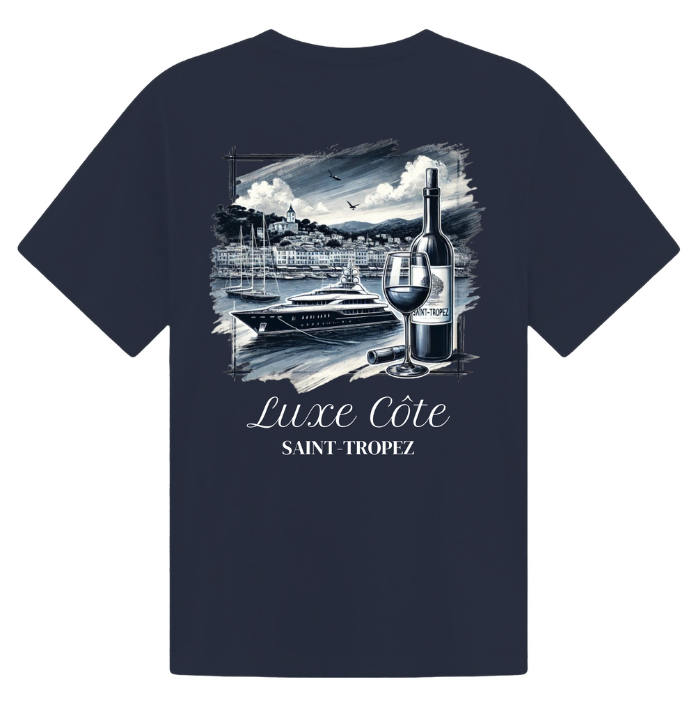 St. Tropez oversized heavyweight cotton tee navy blue