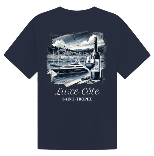 St. Tropez oversized heavyweight cotton tee navy blue