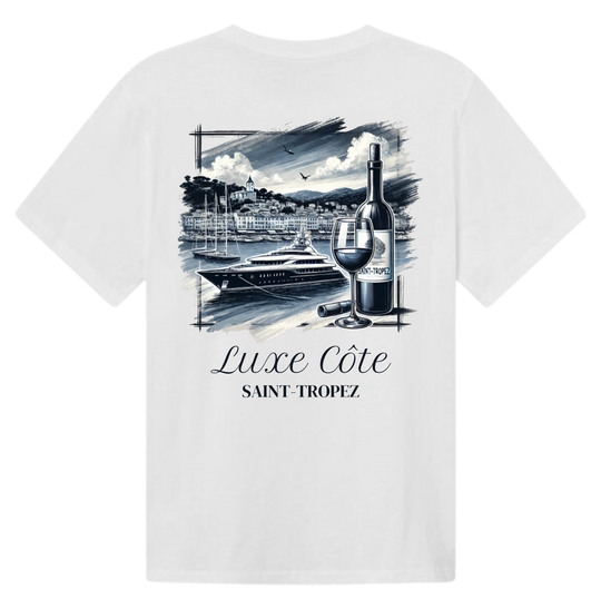 St. Tropez oversized heavyweight cotton tee white