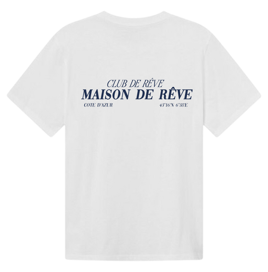 Club De Rêve oversized heavyweight cotton T‑shirt white