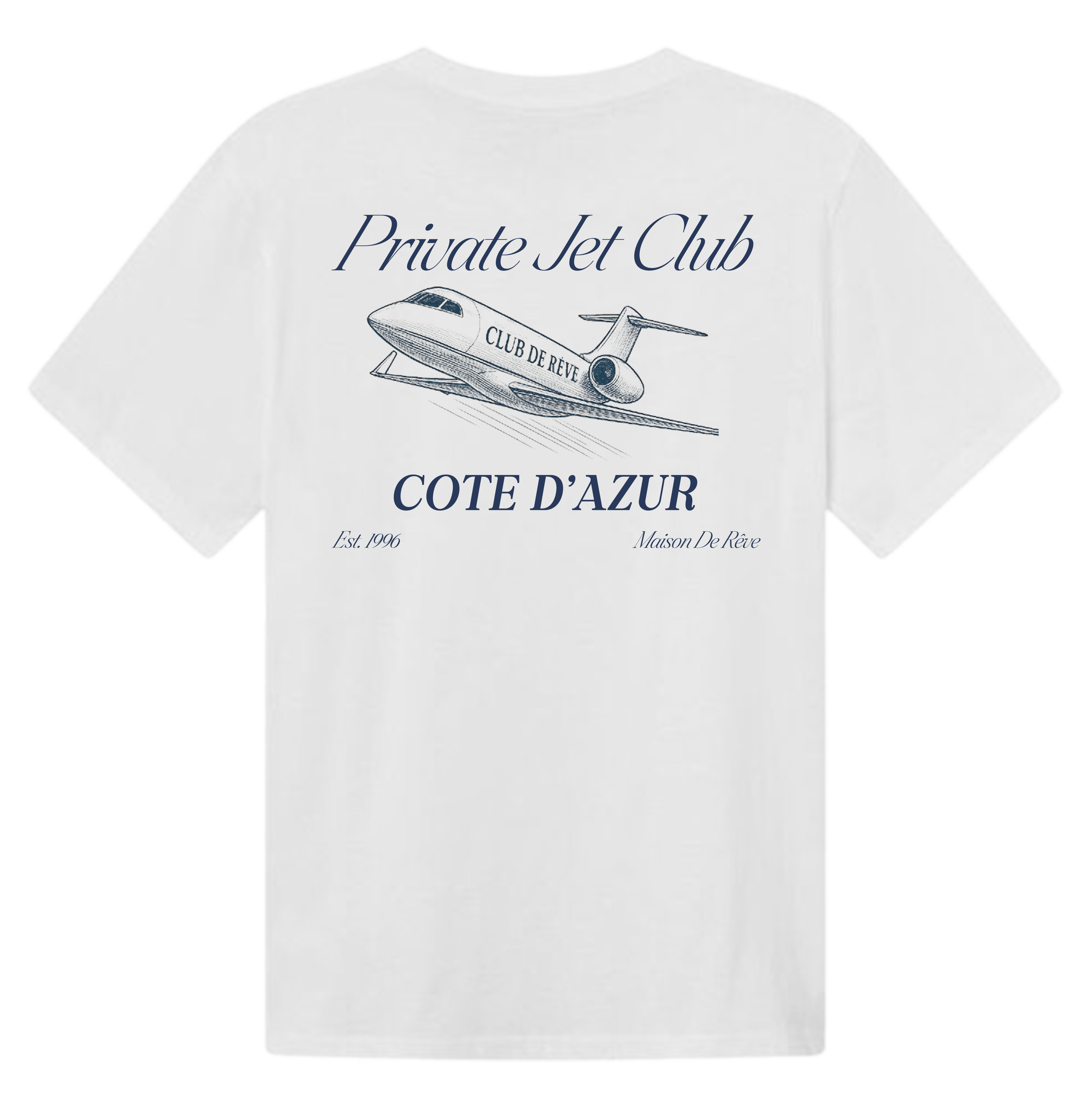 Private Jet oversized heavyweight T‑shirt white